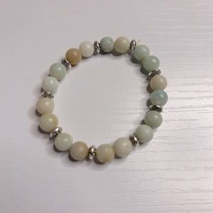 Custom Sage Green Crystal Bracelet